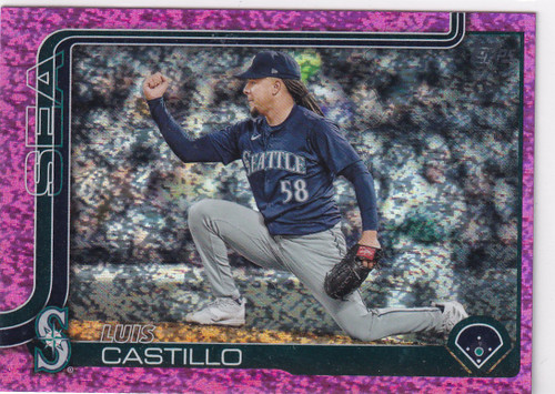 2025 TOPPS #73 LUIS CASTILLO PINK FOIL- SEATTLE MARINERS