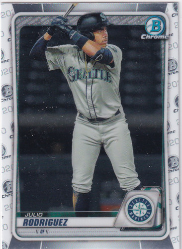 2020 BOWMAN CHROME #BD-188 JULIO RODRIGUEZ LOGO- SEATTLE MARINERS