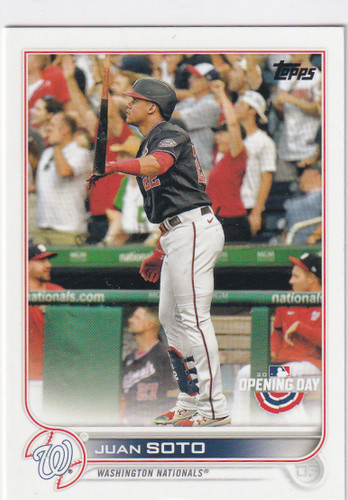 2022 TOPPS OPENING DAY #150 JUAN SOTO- WASHINGTON NATIONALS