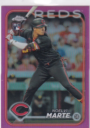 2024 TOPPS CHROME #177 NOELVI MARTE PINK REFRACTOR- CINCINNATI REDS