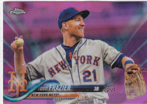 2018 TOPPS CHROME #HMT49 TODD FRAIZER PINK- NEW YORK METS