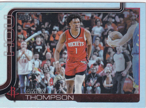 2025 TOPPS #176 AMEN THOMPSON REFRACTOR- HOUSTON ROCKETS