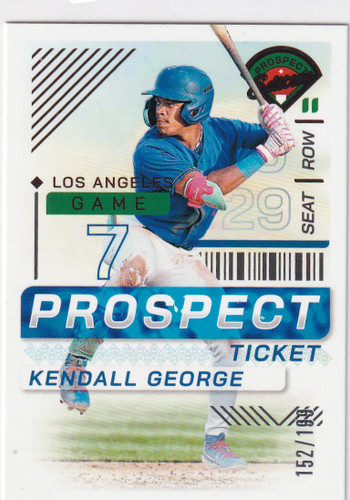 2024 PROSPECT EDITION #137 KENDALL GEORGE TICKET 152/199- LOS ANGELES DODGERS