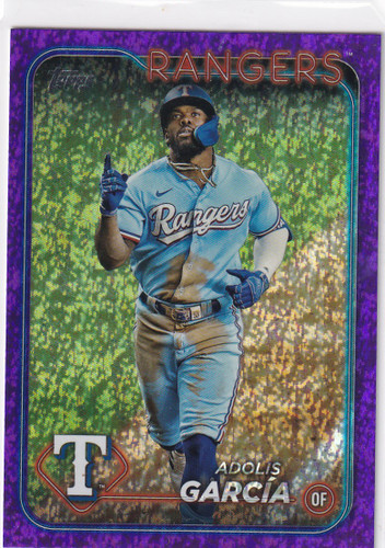 2024 TOPPS SERIES ONE #134 ADOLIS GARCIA PURPLE FOIL /799- TEXAS RANGERS