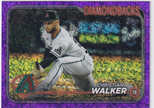 2024 TOPPS SERIES ONE #63 CHRISTIAN WALKER PURPLE FOIL /799- ARIZONA DIAMONDBACK