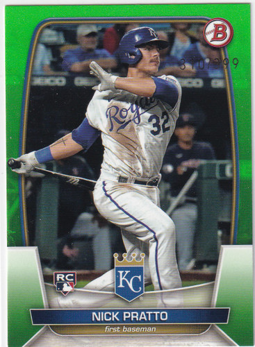 2023 BOWMAN #8 NICK PRATTO GREEN 310/399- KANSAS CITY ROYALS