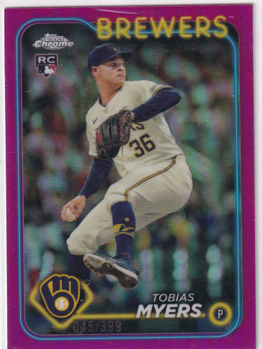 2024 TOPPS CHROME #USC25 TOBIAS MYERS PINK 45/399- MILWAUKEE BREWERS