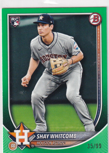 2025 BOWMAN #47 SHAY WHITCOMB GREEN 35/99- HOUSTON ASTROS