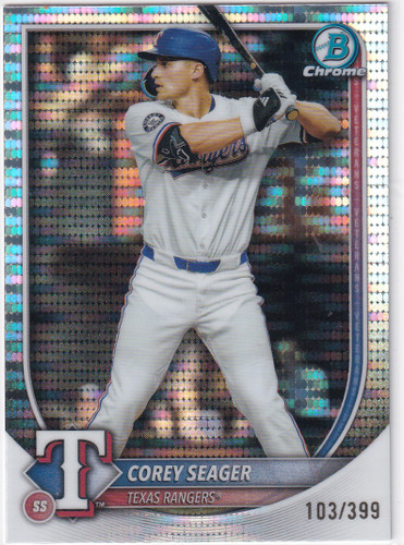 2025 BOWMAN CHROME #45 COREY SEAGER PULSAR 103/399- TEXAS RANGERS