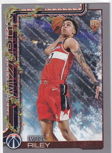 2025 TOPPS HOLIDAY #H181 WILL RILEY GLITTER- WASHINGTON WIZARDS