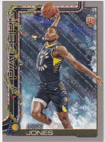 2025 TOPPS HOLIDAY #H198 KAM JONES GLITTER- INDIANA PACERS