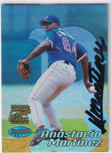 2002 BOWMAN BEST #114 ANASTACIO MARTINEZ AUTO- CINCINNATI REDS