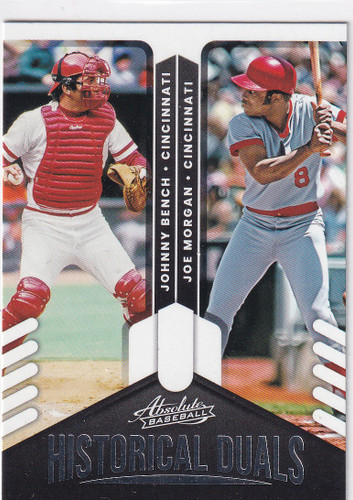 2022 ABSOLUTE #HO-JM JOHNNY BENCH & JOE MORGANHISTORIC DUALS- CINCINNATI REDS