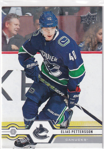 2019-20 UPPER DECK SERIES ONE #168 ELIAS PETTERSSON- CANUCKS