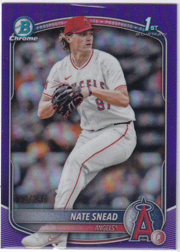 2025 BOWMAN CHROME #BDC-38 NATE SNEAD PURPLE 134/250- ANGELS