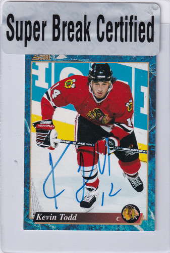 1994 PINNACLE #507 KEVIN TODD TTM AUTO SUPER BREAK- EDMOTION OILERS