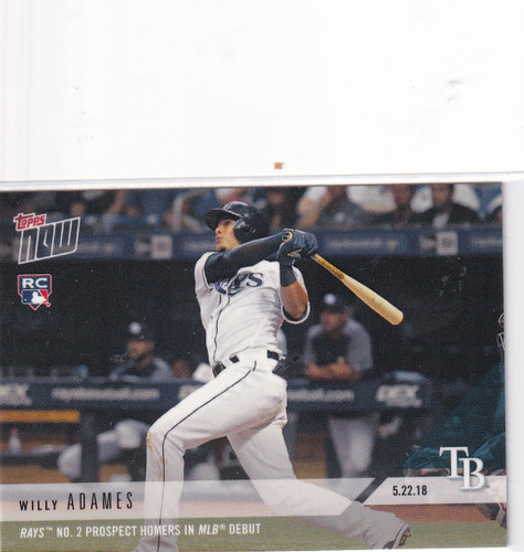 2018 TOPPS NOW #240 WILLY ADAMS- TAMPA BAY RAYS