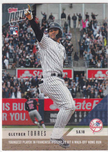 2018 TOPPS NOW #180 GLEYBER TORRES- NEW YORK YANKEES