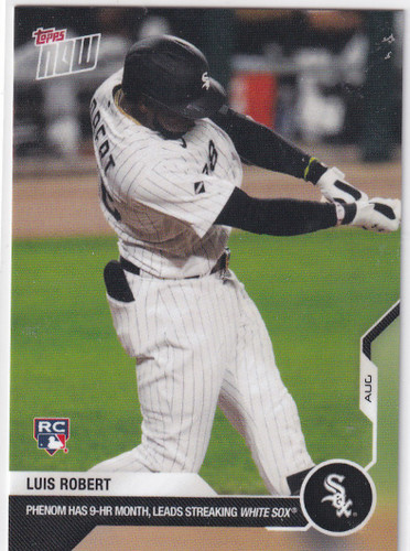 2020 TOPPS NOW #M-AUG LUIS ROBERT- CHICAGO WHITE SOX