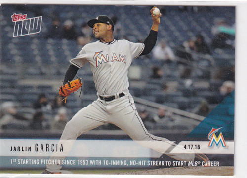 2018 TOPPS NOW #90 JARLIN GARCIA- MIAMI MARLINS