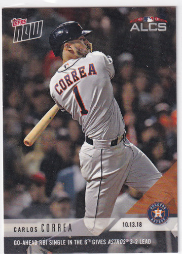 2018 TOPPS NOW #883 CARLOS CORREA- HOUSTON ASTROS