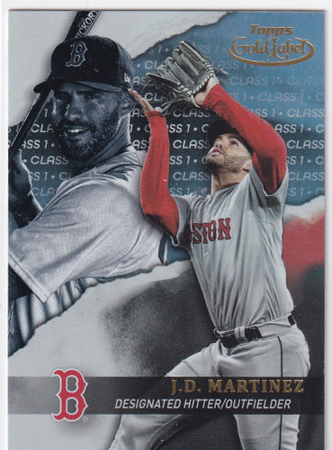 2020 TOPPS GOLD LABEL #14 JD MARTINEZ CLASS 1- BOSTON RED SOX
