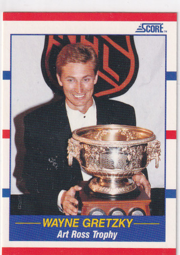 1990 SCORE #361 WAYNE GRETZKY ART ROSS TROPHY- LOS ANGELES KINGS
