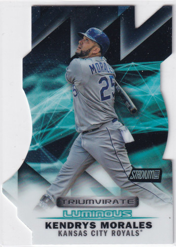 2016 TOPPS STADIUM #T-3C KENDRYS MORALES TRIUMVIRATE DIE CUT- KANSAS CITY ROYAL