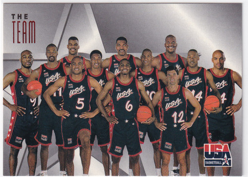 1996 FLEER #14 THE TEAM USA BASKETBALL- USA