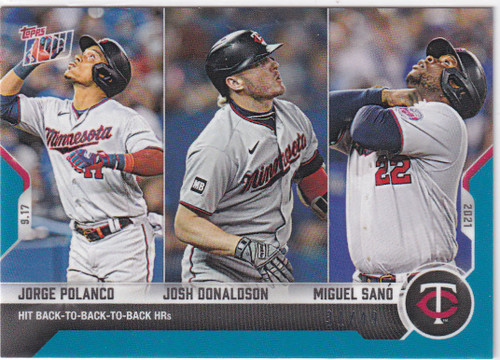 2021 TOPPS NOW #824 POLANCO DONALDSON SANO- MINNESOTA TWINS