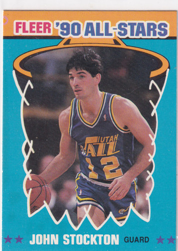 1990 FLEER #9 JOHN STOCKTON ALL STARS- UTAH JAZZ