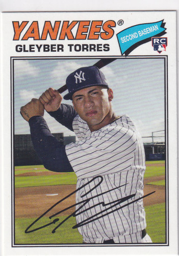 2018 TOPPS HERITAGE #164 GLEYBER TORRES- NEW YORK YANKEES