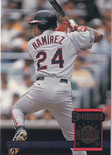 1993 LEAF #322 MANNY RAMIREZ RATED ROOKIE- CLEVELAND INDIANS