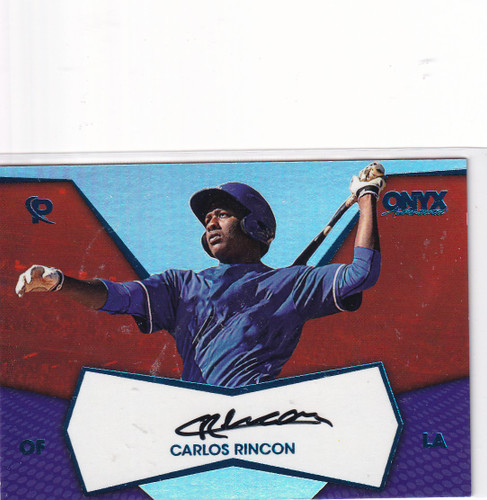 2017 ONYX #CR-PE17 CARLOS RINCON AUTO- LOS ANGELES DODGERS