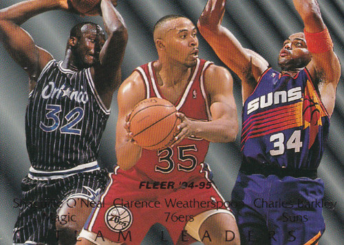 1995 FLEER #7 ONEAL BARKLEY WEATHERSPOON TEAM LEADERS- ORLANDO MAGIC