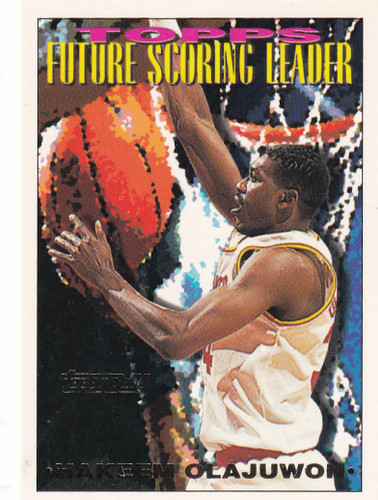 1994 TOPPS GOLD #385 HAKEEM OLAJUWON FUTURE SCORING LEADER- HOUSTON ROCKETS