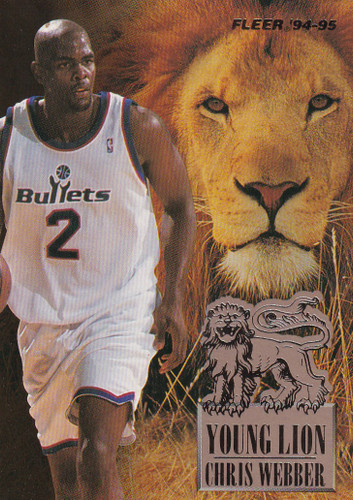 1995 FLEER #6 CHRIS WEBBER YOUNG LION- WASHINGTON BULLETS