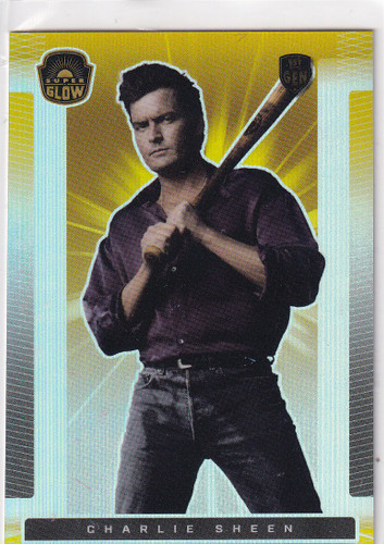 2021 SUPER GLOW #9 CHARLIE SHEEN REFRACTOR
