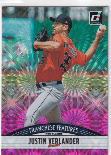 2019 DONRUSS #FF6 JUSTIN VERLANDER PINK FRANCHISE FEATURES- HOUSTON ASTROS