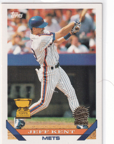 1993 TOPPS #703 JEFF KENT- NEW YORK METS