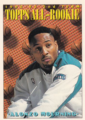 1993 TOPPS #177 ALONZO MOURNING ALL ROOKIE TEAM- CHARLOTTE HORNETS