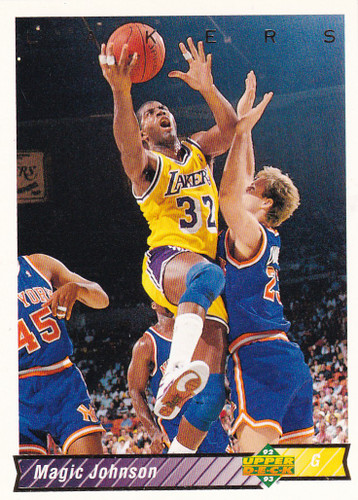 1992 UPPER DECK #32A MAGIC JOHNSON- LOS ANGELES LAKERS