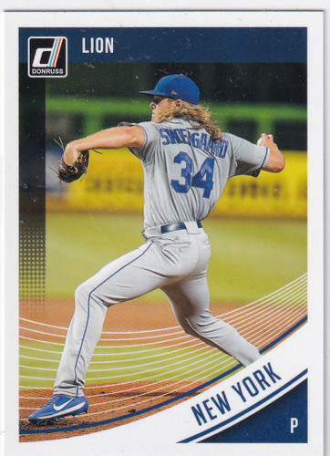2018 DONRUSS #144 NOAH SYNDERGAARD- NEW YORK METS
