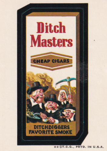 1973 WACKY PACKAGES DITCH MASTERS CHEAP CIGARS- WACKY PACKAGES
