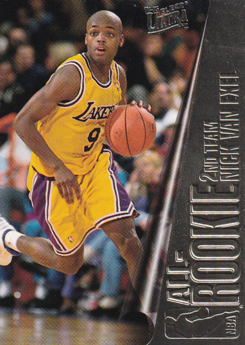 1994 FLEER #10 NICK VAN EXCEL ALL ROOKIE EMBOSSED- LOS ANGELES LAKERS