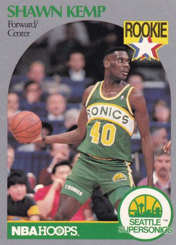 1990 NBA HOOPS #279 SHAWN KEMP ROOKIE- SEATTLE SUPERSONICS