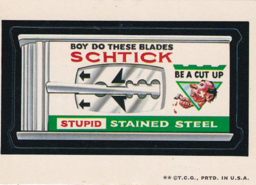 1973 WACKY PACKAGES SCHTICK STUPID STAINED STEEL- WACKY PACKAGES