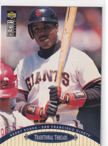 1995 UPPER DECK #108 BARRY BONDS TRADITIONAL THREADS- SAN FRANCICO GIANTS