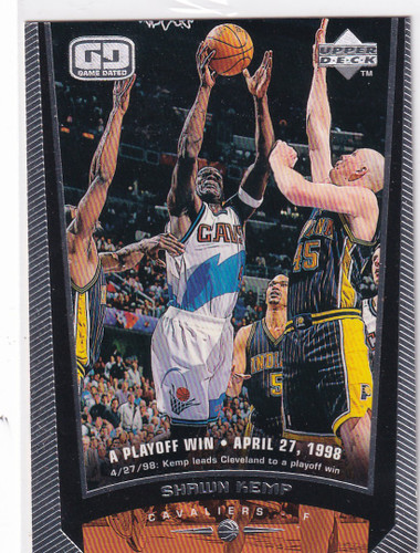 1998 UPPER DECK #27 SHAWN KEMP GAME DATED- CLEVELAND CAVALIERS