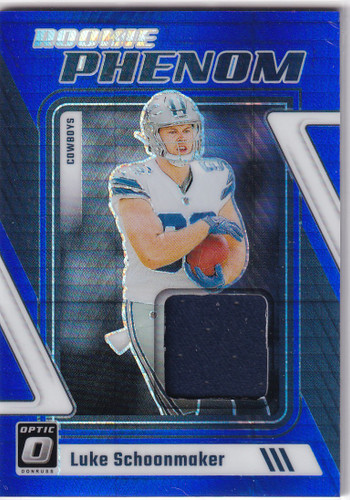2023 DONRUSS OPTIC #RP-LS LUKE SCHOONMAKER HYPER PATCH- DALLAS COWBOYS
